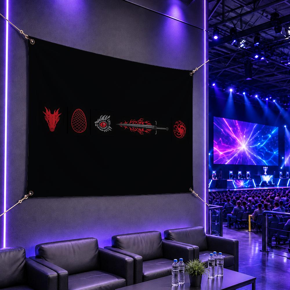 Esports Gaming House - Drapeaux du célèbre clan H-House TargaryenS,