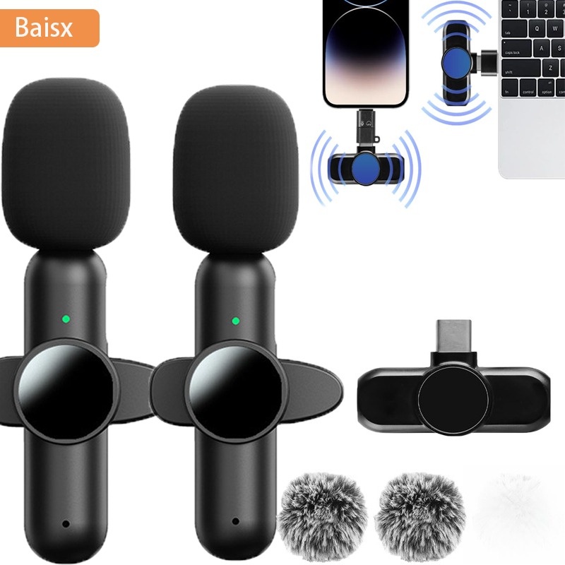 Streaming Mic Condenser - Microphone Lavalier Sans Fil pour iPhone