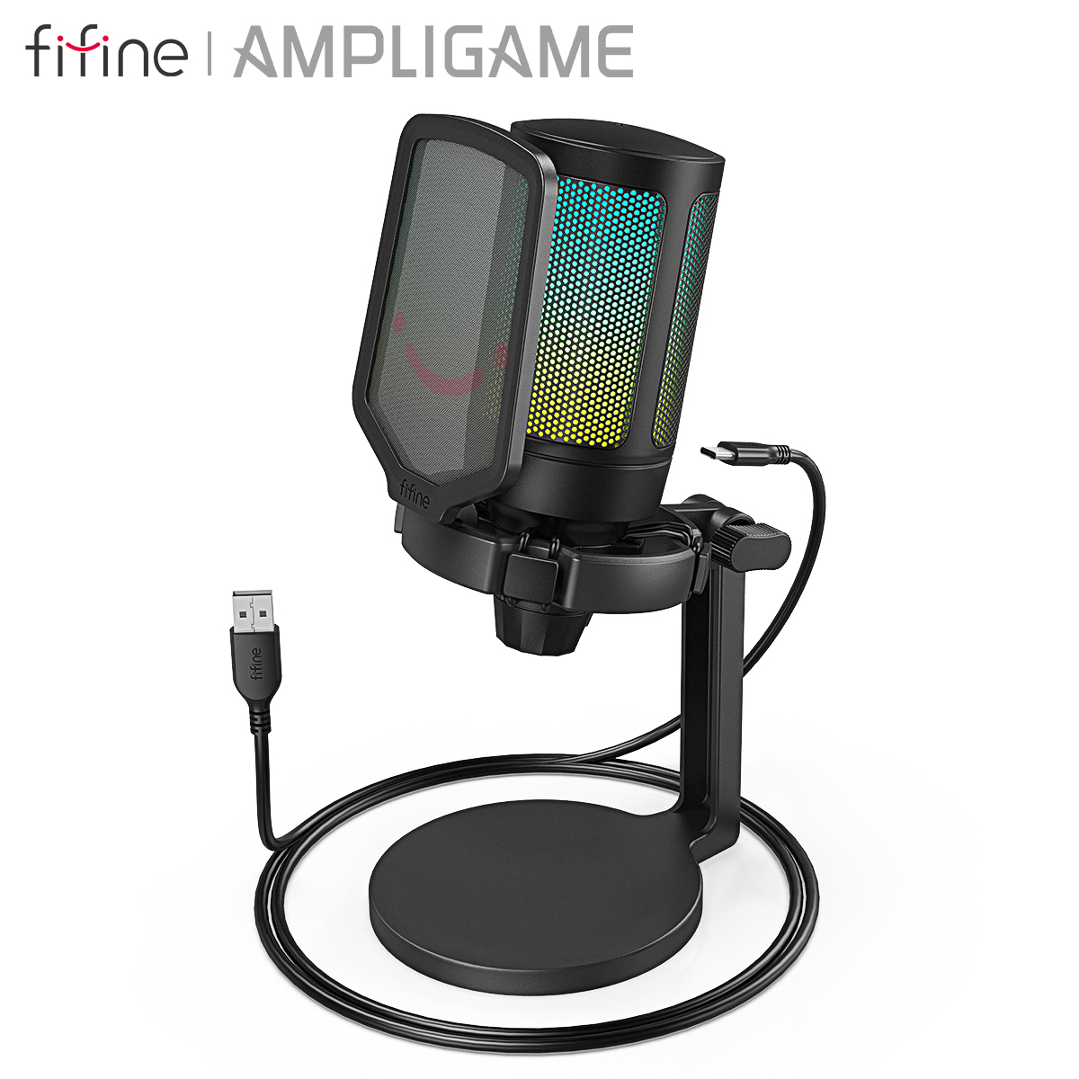 Streaming Mic Condenser - Microphone de jeu FIFINE AmpliGame avec