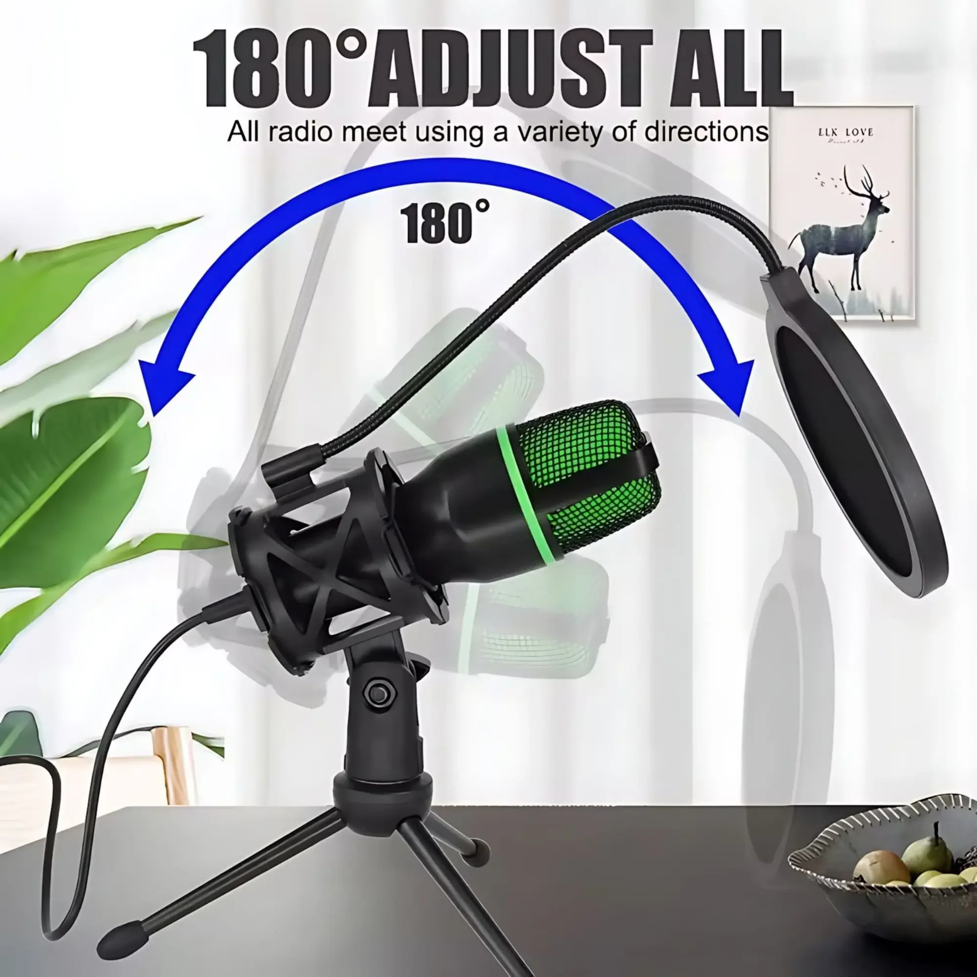 Kit de microphone à éclairage  - Streaming Mic Condenser avis et prix