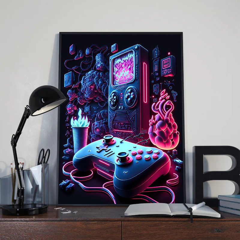 Affiche murale moderne néon po - Esports Gaming House avis et prix