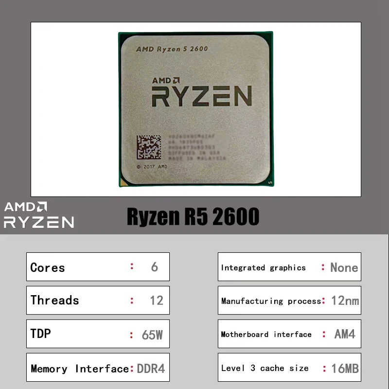 Processeur AMD Ryzen 5 R5 2600 - Amd Cpu Ryzen 5 avis et prix