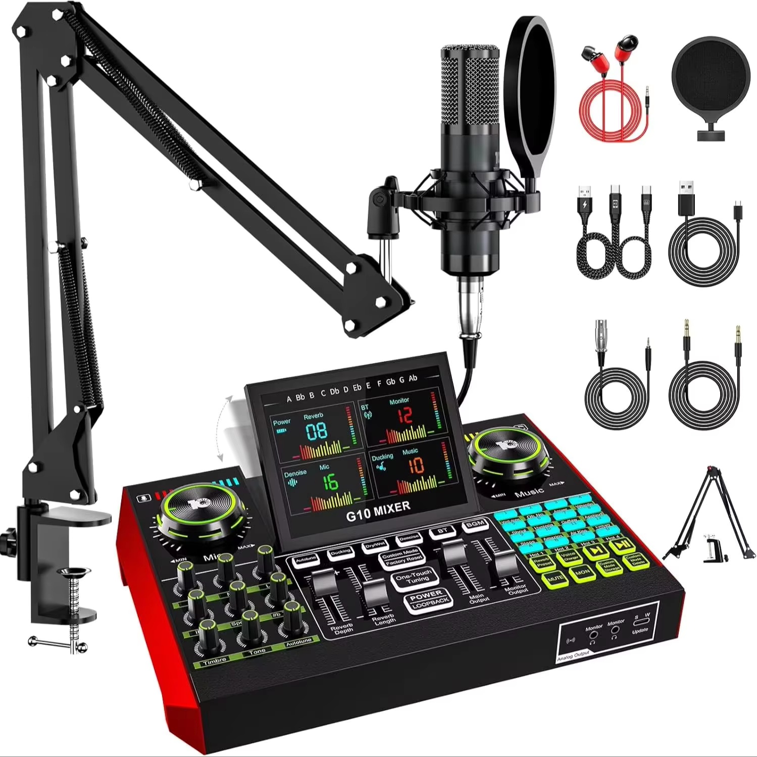 Interface audio de streaming e - Streaming Mic Condenser avis et prix